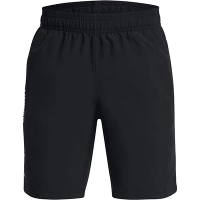 Under Armour UA Tech Woven Wordmark Short-BLK Jongens Sportbroek - Zwart - Wit