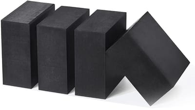 Rubberen Blokken - Bankblok Stempel - Apparaten Dempen - Goede Schokabsorptie - 50x50 mm - Zwart