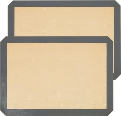 Herbruikbare Siliconen Bakmatten, Set van 2, Antiaanbak, Warmtebestendig, Geschikt voor Oven en Magnetron, Perfect voor Koekjes, Taart en Macarons