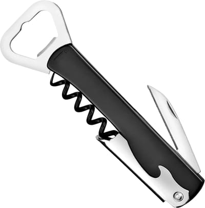Déglon Limonadier kurkentrekker – Teflon spiraal – ABS handvat – Compact en lichtgewicht – 14,4 cm – Inox