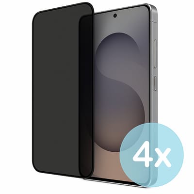 Privacy Screenprotector Geschikt voor Samsung Galaxy S25 Ultra – Anti-Gluren – Krasbestendig Gehard Glas 9H – Volledige Dekking – 4-Pack – FuturiQ