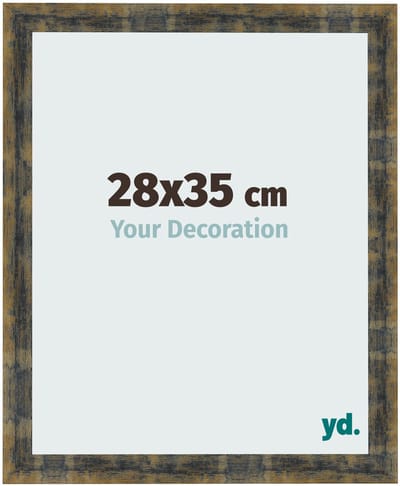 Your Decoration - Fotolijst 28x35 cm - MDF - Blauw Goud Gemeleerd - Pisa