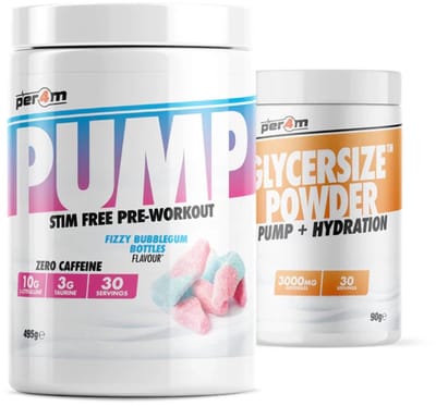 Per4m - PUMP Non Stim - Met Glysersize - 495g - Fizzy Bubblegum - pre-workout - preworkout - sportvoeding - fitness