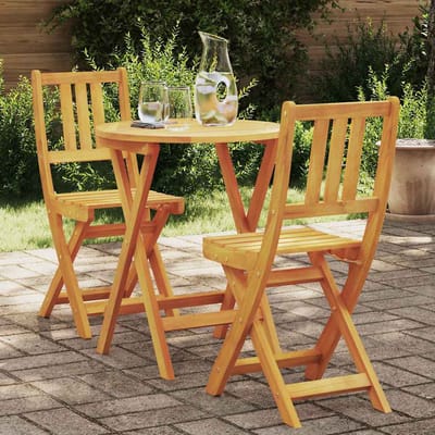vidaXL - Bistroset - 3 - st - Olie - Natuurlijk - Massief - Acacia - Hout