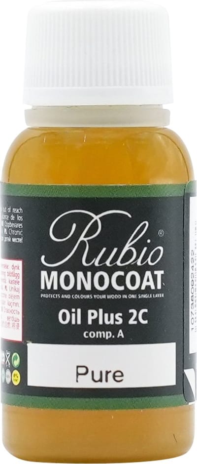 Rubio Monocoat Oil Plus 2C - Ecologische Houtolie in 1 Laag voor Binnenshuis - Pure, sample 20 ml (0.8 m²)