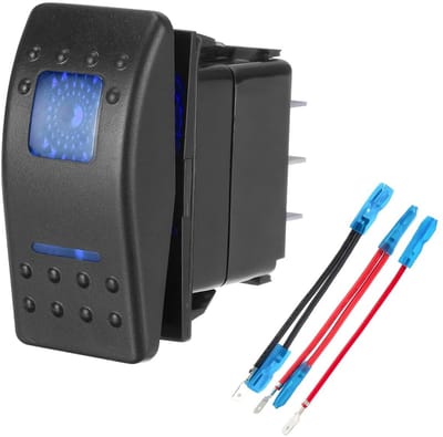 ONF3 - Marine tuimelschakelaar - Waterdicht - LED-verlichting - Rood - Aan/uit schakelaar - Geschikt voor schip, boot, auto, caravan, jacht, vra...