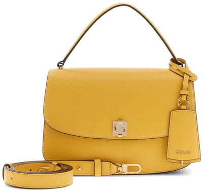 GUESS schoudertas handtas Audrey Convertible Xbody Flap Honey geel