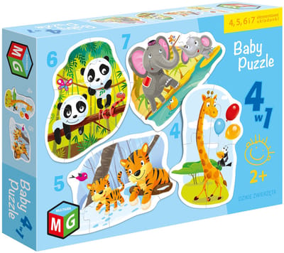 Puzzle baby dzikie zwierzątka - Babypuzzel wilde dieren