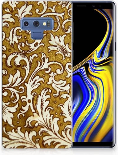Siliconen Hoesje Samsung Galaxy Note 9 Barok Goud