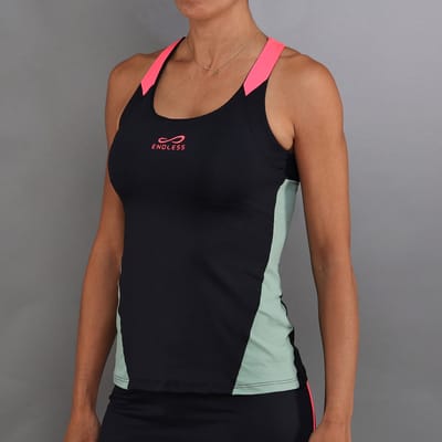 Endless Grace Tanktop Dames-Zwart,Groen