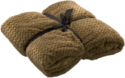 Dutch Decor - MARA - plaid 150x200 cm - superzachte deken - zigzagpatroon - Military Olive - groen