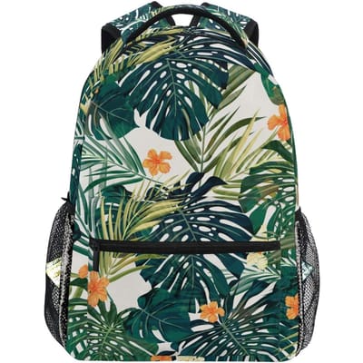 Witte Punk Schedel Mohawk Haar Zwart Vintage Rugzakken Schooltassen Dagrugzak Reizen School College Tas Voor Vrouwen Meisjes Mannen Jongens Tieners