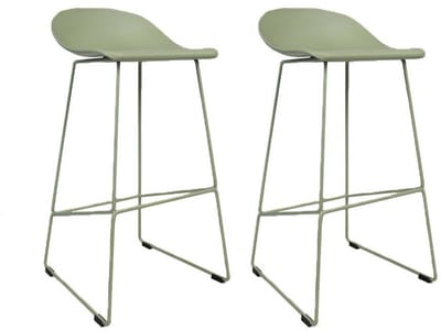 Livin24 Barkruk Ellen groen Scandinavisch design 76 cm - Barkrukken set van 4 - barstoel