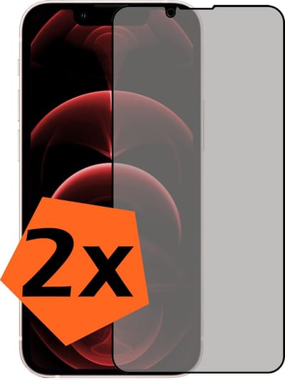 Screenprotector - 2 Stuks - Geschikt voor Apple iPhone 14 - Privacy Filter - Gehard Glas - Beschermglas - Tempered Glass - Screen Protector