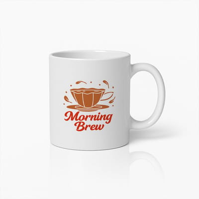 Morning Brew Mok 330ml – Retro Stijl Beker voor Koffieliefhebbers – Perfect Cadeau voor de Ochtendroutine, Kantoor of Café Fans