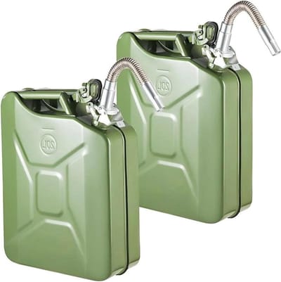 Reserve Brandstof Canister - Mobiele Tank - Noodgevallen Onderweg - Lekvrije Dubbele Sluiting - 20 Liter - Groen