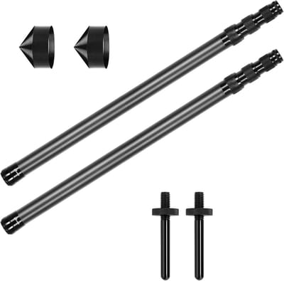 Set van 2 Verstelbare Carbon Fiber Tarp Stokken Telescopisch voor Tent en Luifel 2.1m tot 3m