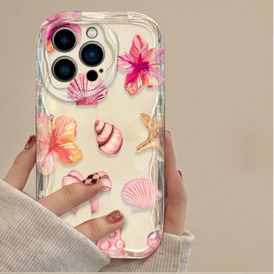 Kleurrijke Zeeorganisme 3D Golvende Case Voor iPhone 16 15 14 13 12 11 Pro Max X XR XS 8 7 Plus SE 2020 Schokbestendige Siliconen Cover For iPhone 15 ProMax