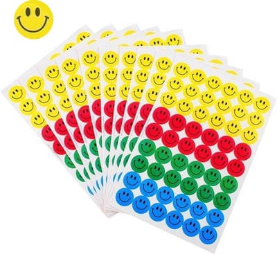 Smiley stickers - Beloningsstickers - Kinderen - Schoolstickers - Huiswerk belonen - Emoji stickers - Emoticons - Smileys - 270 stickers - Gezichtjes - Stickervel - - Belonings stickers - Jonyx