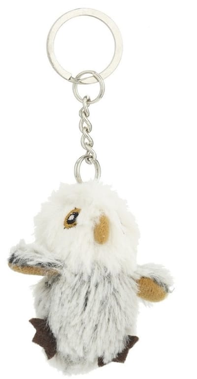 Nature Planet Pluche dieren sleutelhanger - 8x - Uil knuffel - 6 cm - Speelgoed sleutelhangers - Uilen