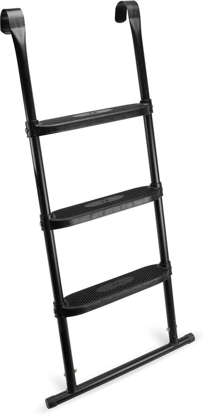 Hoogwaardige trampoline-ladder met 3 treden - XL / 52 x 110 cm - zwart | Trampoline accessoires