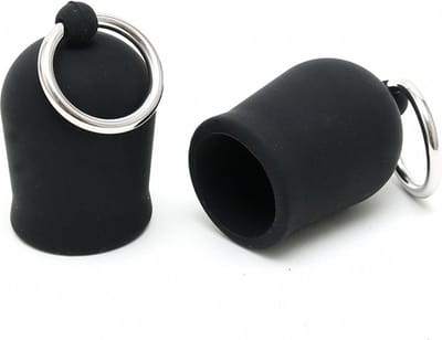 Bondage Play siliconen tepelzuigers met ring