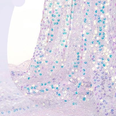Dailygoods- Tafelloper 63 x 300 cm - Decoratieve Tafeldecoratie - Zeemeermin-Pailletten - Glittereffect - Duurzaam Netstof - Perfect voor Feesten - Tafelkleed
