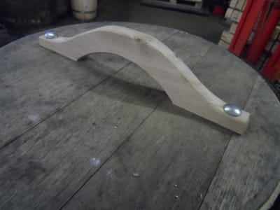 Eikenhouten Handvat "groot" voor regentondeksel of Ton / Handvat Regenton deksel hout / Houten handgreep