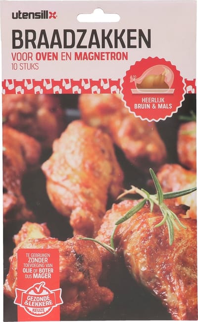 Utensill braadzakken - Voor oven & magnetron - oven zakken - braadbuitels - kookzakken - bakzakken - magnetron zakken 10 stuks -