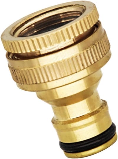Tuinslang Kraan Connector - 3/4" & 1/2" Messing Adapter voor Slang, Geschikt voor Tuin en Buitengebruik