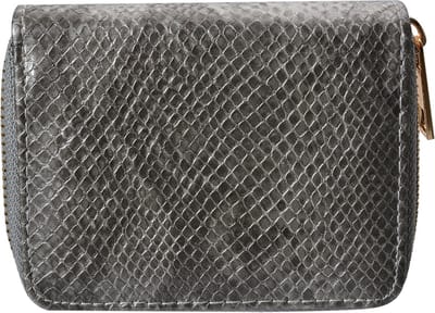 Clayre & Eef Portemonnee 11x9 cm Grijs Kunststof Slangenleer