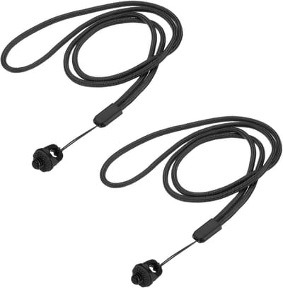 Camera Polsband Lanyard - Camera Accessoires - Veilig Fotograferen - Aluminium Legering - 2 Stuks - Zwart