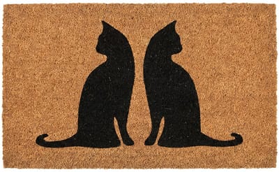 Clayre & Eef Deurmat Bruin Kokos Kat