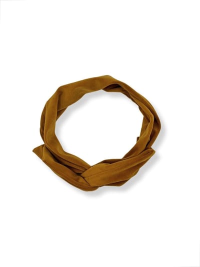 Duurzaam cadeau - Flexibele haarband - IJzerdraad - Velours Goud Bruin - 90 cm