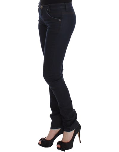 Ermanno Scervino Blauwe Slim Jeans Denim Broek Skinny Pijpen Stretch