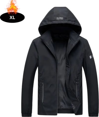 Livano Windjas Heren - Parka - Lente & Herfst - Jas - Volwassen - Windjack - Windbreaker - Outdoor - Zwart - XL