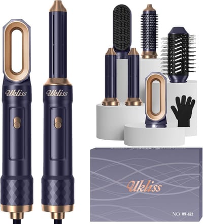 6-in-1 Haarstyler met Luchtkrultang en Warme Lucht Borstel – Ideaal voor Vrouwen Haarstylings