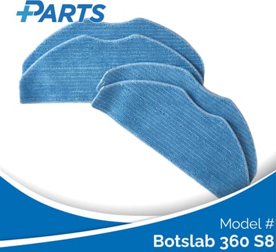 Botslab 360 S8 Dweilpads (4 Stuks, Plus.Parts® alternatief voor ZR185001)
