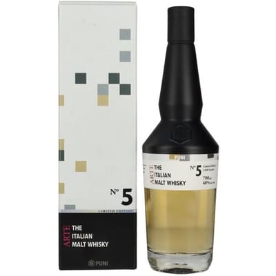 PUNI Whisky Puni ARTE N° 5 The Italian Malt Whisky Limited Edition 48% Vol. 0,7l in geschenkverpakking