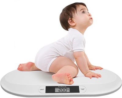 Baby Weegschaal - Digitale Kinder Weegschaal - Groeien Volgen - Ergonomisch Ontwerp - 20 kg Capaciteit - Wit