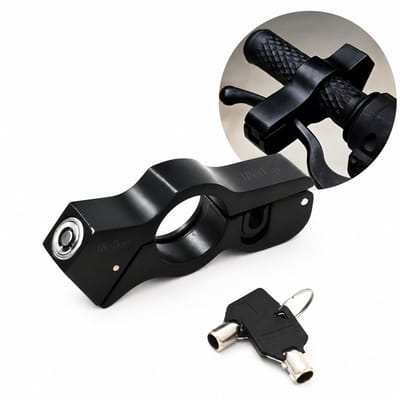 Stuurslot voor Scooter, Fiets – Universeel Beveiligingsslot met Sleutel  – Aluminium Anti-diefstal Handremslot – Max. Stuurdikte 3,7 cm