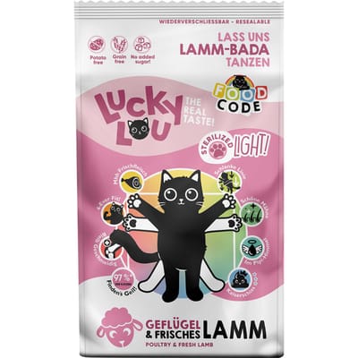 1.7kg Lucky Lou Light Gevogelte & Lam droogvoer voor katten