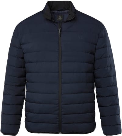 JP 1880 - Heren - Doorgestikte jas technodaune opstaande kraag - Donkermarine - Maat 5XL
