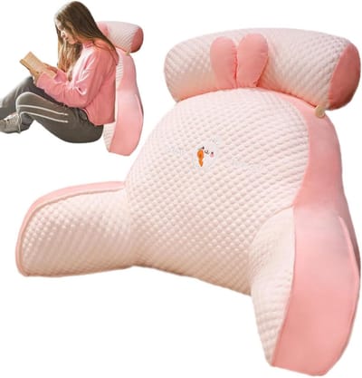 Leeskussen Rugsteun - Wigkussen Bed - Comfortabel Lezen - Ergonomisch Ontwerp - 40x60 cm - Konijn