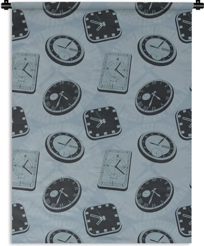 Wandkleed - Wanddoek - Klok - Patronen - Vintage - 150x200 cm - Wandtapijt