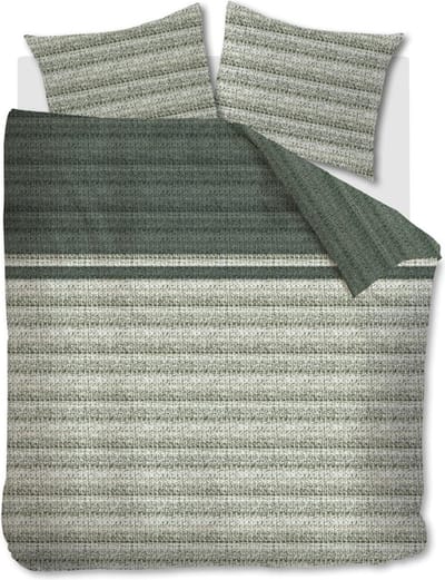 Beddinghouse Lorena dekbedovertrek - Lits-Jumeaux - 240x200/220 cm - Grijsgroen