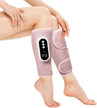 Beenmassage apparaat - Draadloos Beenmassageapparaat - Elektrisch Kuitmassageapparaat met Airbag - Oplaadbaar - Spierontspanning & Bloedcirculatie - Voor Thuisgebruik - Rose - Dubbele verpakking