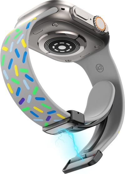 Siliconen bandje - geschikt voor Apple Watch 1/2/3/4/5/6/7/8/9/10/11/ SE (1,2,3) met maat 38 mm / 40 mm / 41 mm en 42 mm (Watch 10/11) - grijs