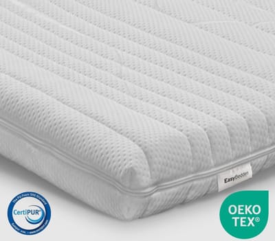 Easy Bedden® - Hotel Topper - Topmatras - 70x180 - Koudschuim - Hybride - circa 10 cm - Medium - Bamboe TENCEL® Hoes - Afritsbaar & Wasbaar - Orthopedisch - Hypoallergeen - CertiPUR® & Oeko-Tex®