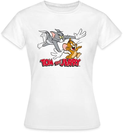Tom En Jerry Kat-En-Muisspel T-Shirt Dames
